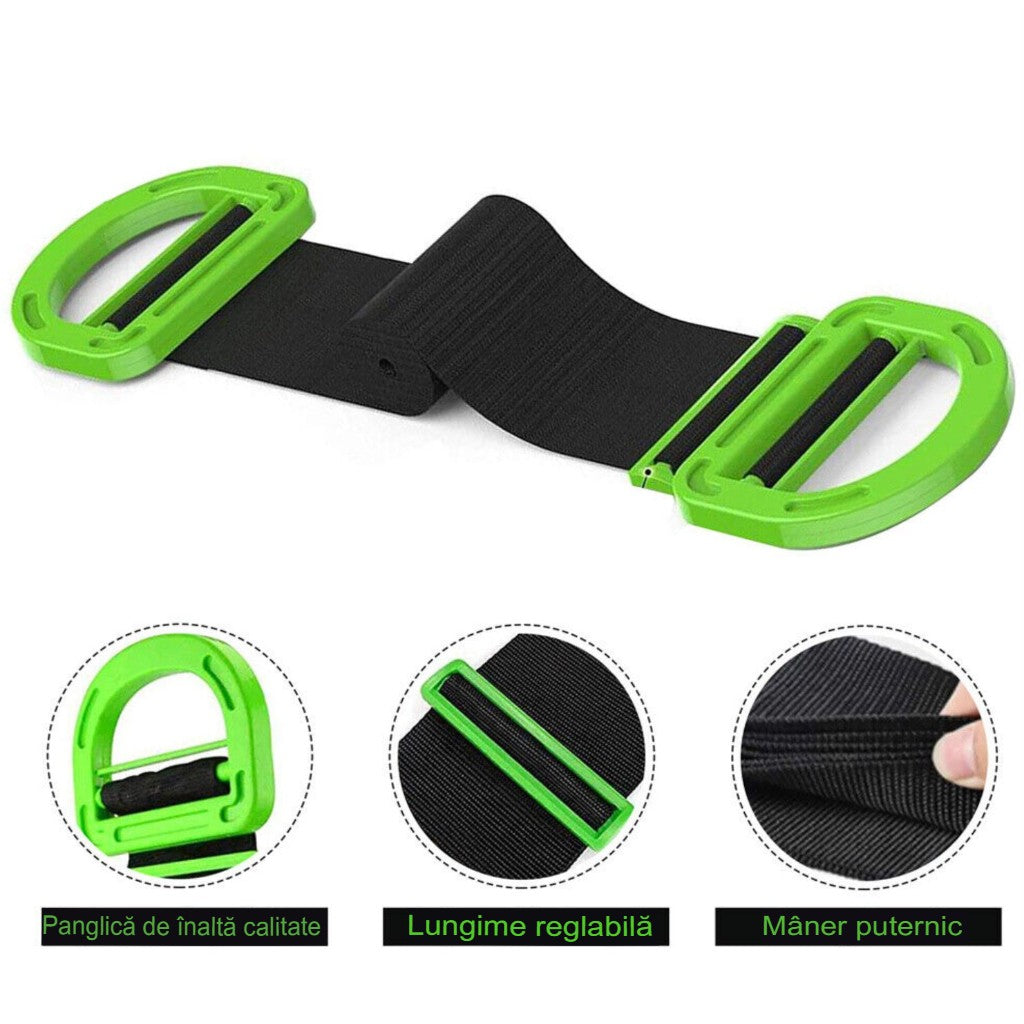 Chinga Tip Banda Elastica Pentru Transportul Obiectelor Grele, Lungime Maxima 1.7 M, Greutate De Sustinere 100 Kg, /Verde - vivimall.ro