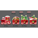 Decoratiune De Craciun, Pentru Gradina, Tip Trenulet, 4 Figurine + Bete De Infipt In Pamant, Din Plastic, Impermeabil - vivimall.ro