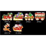 Decoratiune De Craciun, Pentru Gradina, Tip Trenulet, 6 Figurine + Bete De Infipt In Pamant, Din Plastic, Impermeabil - vivimall.ro