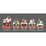 Decoratiune De Craciun, Pentru Gradina, Tip Trenulet, 5 Figurine + Bete De Infipt In Pamant, Din Plastic, Impermeabil - vivimall.ro