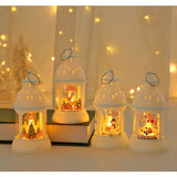 Decoratiune de Craciun, Flippy, Model Sfesnic de Birou, Mos Craciun, din Plastic, cu Inel de Agatat, 6.8 x 13.5 x 2 cm, Alb