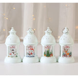 Decoratiune de Craciun, Flippy, Model Sfesnic de Birou, Ren, din Plastic, cu Inel de Agatat, 6.8 x 13.5 x 2 cm, Alb