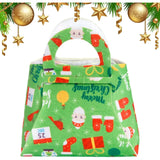 Geanta pentru Copii, Flippy, Pliabila, pentru Cadouri de Craciun, din Panza Netesuta, 13 x 12 x 6 cm, Verde