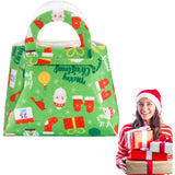 Geanta pentru Copii, Flippy, Pliabila, pentru Cadouri de Craciun, din Panza Netesuta, 13 x 12 x 6 cm, Verde