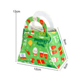 Geanta pentru Copii, Flippy, Pliabila, pentru Cadouri de Craciun, din Panza Netesuta, 13 x 12 x 6 cm, Verde