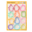 Set 12 Forme Pentru Prajituri Material Polipropilena, Diverse Forme, Pentru Orice Ocazie, Adancime 1.6 Cm, 23.3 X 33.5 X 1.8 Cm, Multicolor - vivimall.ro