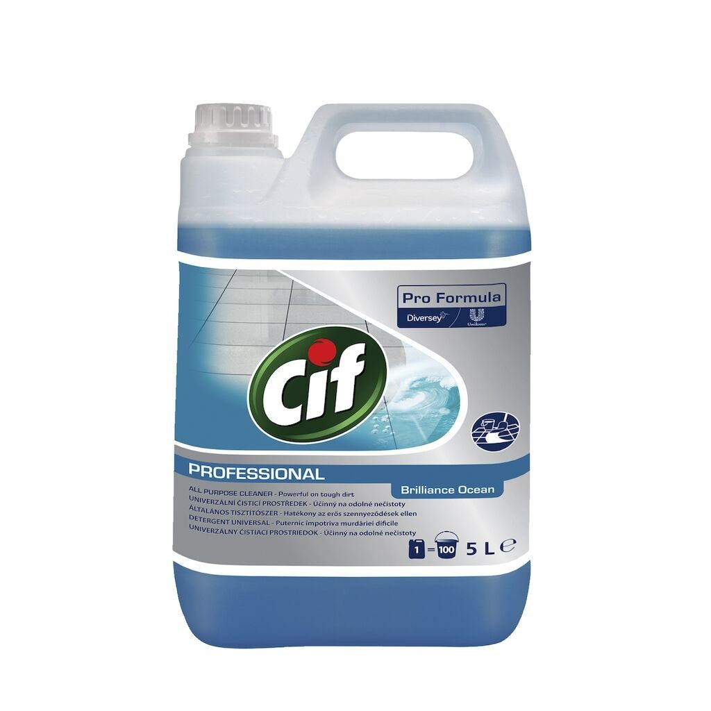 CIF Professional Brilliance Ocean – Detergent Universal pentru Suprafete 5 L - vivimall.ro