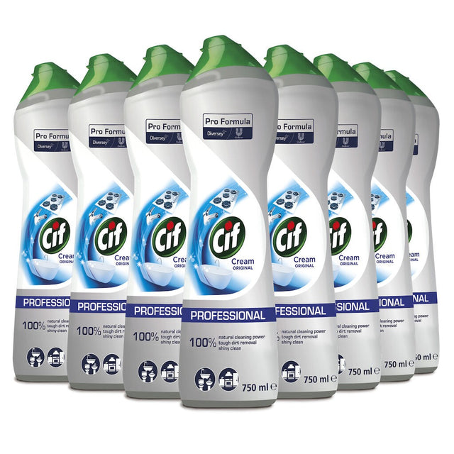 Pachet CIF Professional Cream – Crema de Curatare Non-Abraziva, 8×0.75 L - vivimall.ro