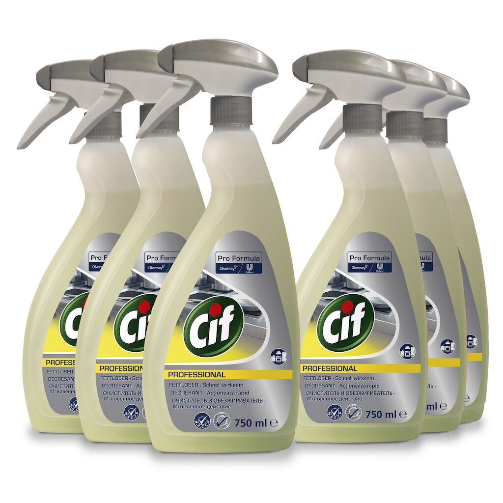 Pachet CIF Professional Degreaser – Degresant Profesional, 6×0.75 L - vivimall.ro