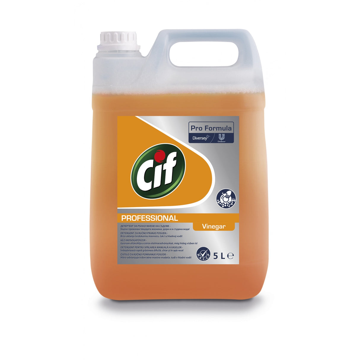 Pachet CIF Professional Heavy Duty Vinegar – Detergent Universal pentru Spalarea Manuala a  Vaselor cu Otet 2×5 L - vivimall.ro