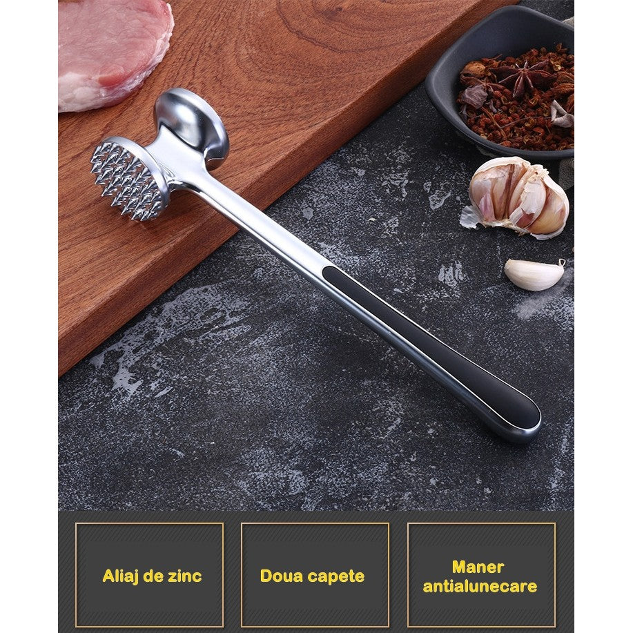 Ciocan bucătărie pentru carne, dublu cap, maner ergonomic | KitchenStrike - vivimall.ro