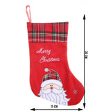 Ciorap Cadouri, culoare rosie, imprimeu Mos Craciun ,marimea 15x30 cm, Flippy - vivimall.ro