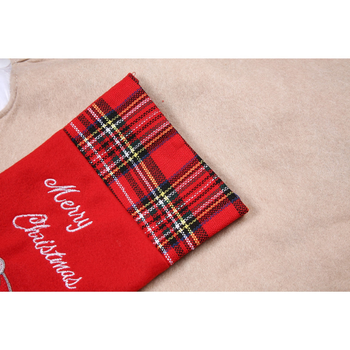 Ciorap Cadouri, culoare rosie, imprimeu om de zapada,marimea 15x30 cm, Flippy - vivimall.ro