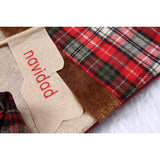 Ciorap Cadouri,Flippy,cu model Mos Craciun,crem, marimea 20x40 cm, textil, interior - vivimall.ro