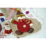 Ciorap Cadouri,Flippy,cu model om de zapada,maro, marimea 20x45 cm, textil, interior - vivimall.ro