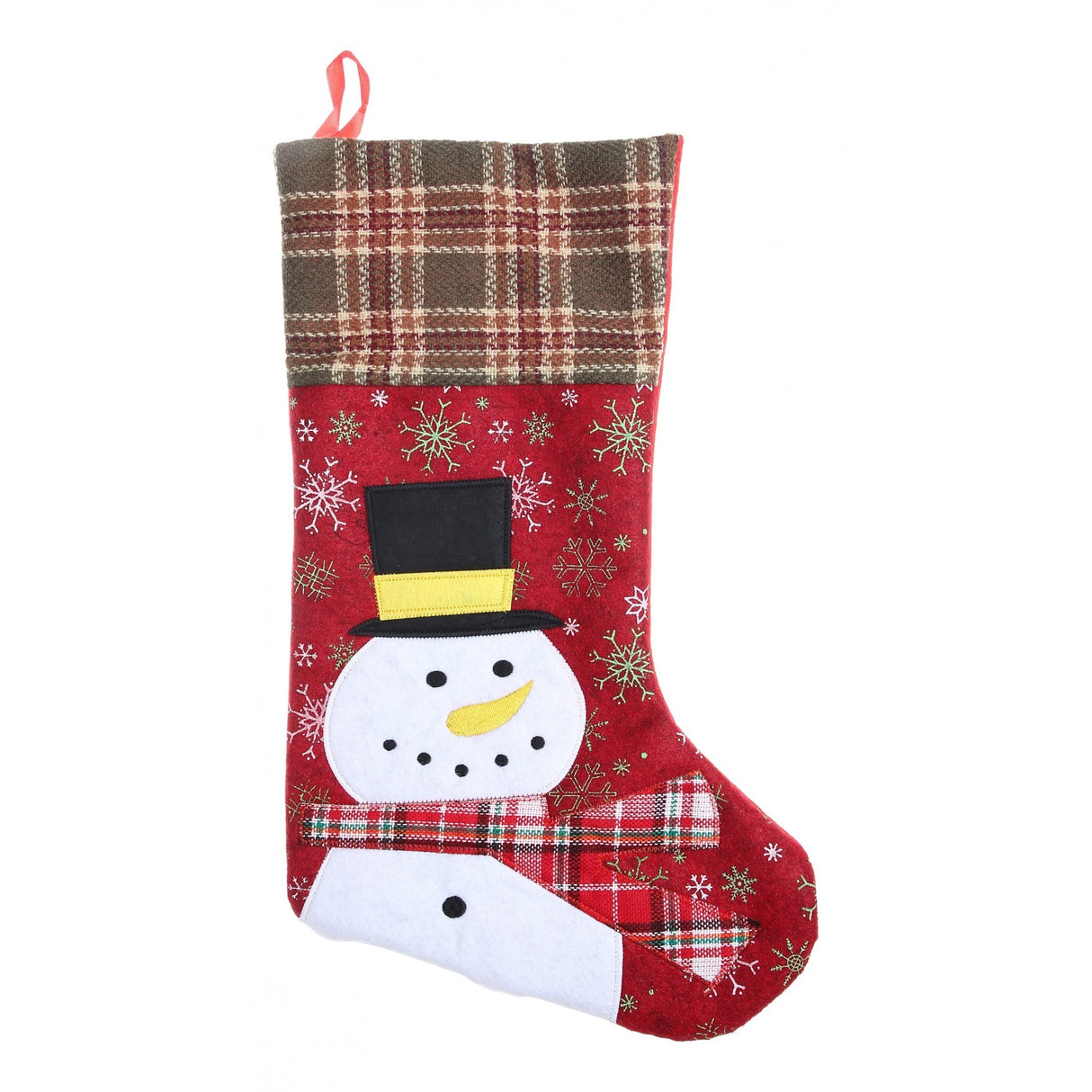 Ciorap Cadouri,Flippy,cu model om de zapada, rosu, marimea 20x40 cm, textil, interior - vivimall.ro