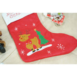 Ciorap Cadouri,Flippy,cu model ren,rosu, marimea 19x38 cm, textil, interior - vivimall.ro