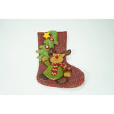 Ciorap Cadouri, Flippy, cu model ren, rosu, marimea 20x45 cm, textil, interior - vivimall.ro