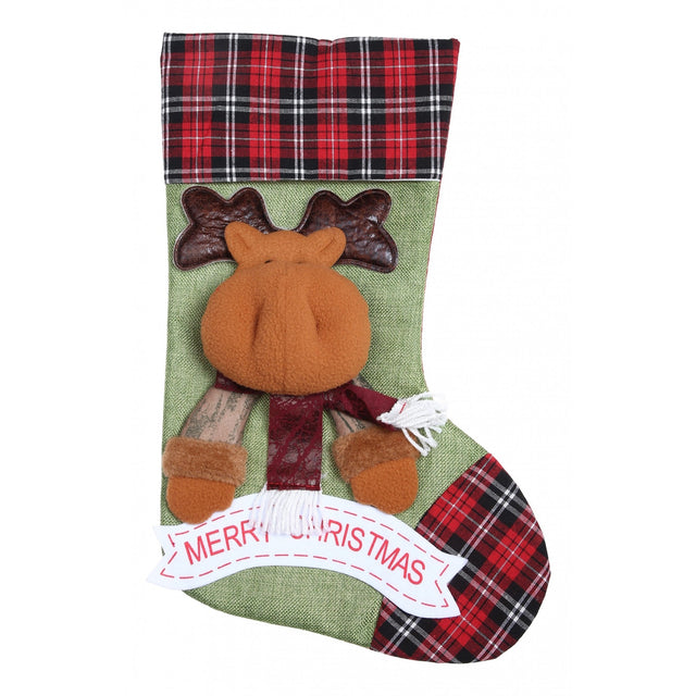 Ciorap Cadouri, Flippy,cu model ren,verde, marimea 23x45 cm, textil, interior - vivimall.ro