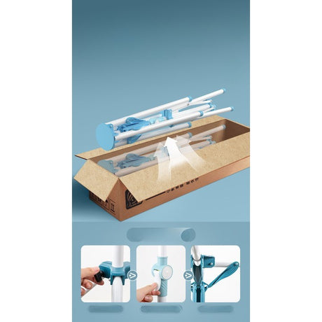 Uscator de  Rufe, Vivimall, Tip Umbrela, Pliabil, Telescopic, pentru Interior-Exterior, cu Patru Tije, Picior Anti-Alunecare, Inaltime Ajustabila, 108 pana la 165 cm