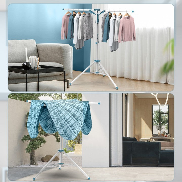 Uscator De Rufe, Tip Umbrela, Pliabil, Telescopic, Pentru Interior-Exterior, Cu Patru Tije, Picior Anti-Alunecare, Inaltime Ajustabila, 108 Pana La 165 Cm - vivimall.ro