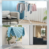 Uscator De Rufe, Tip Umbrela, Pliabil, Telescopic, Pentru Interior-Exterior, Cu Patru Tije, Picior Anti-Alunecare, Inaltime Ajustabila, 108 Pana La 165 Cm - vivimall.ro
