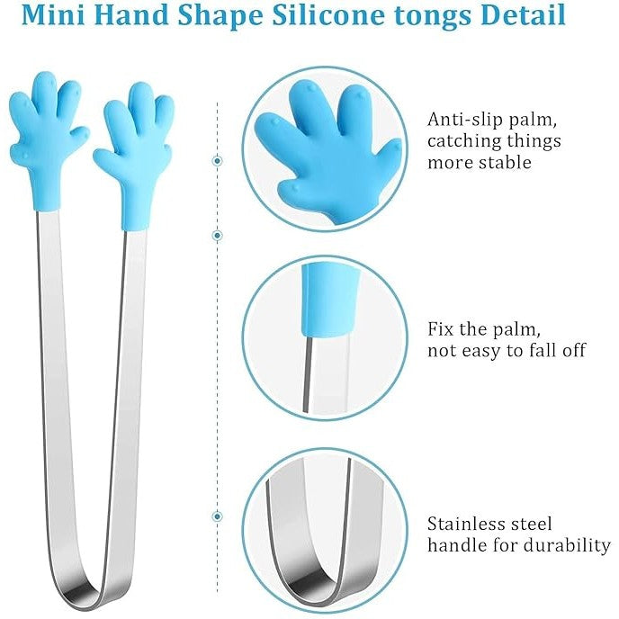 Cleste Creativ Pentru Mancare, Model Manute Din Silicon, 14.5X3 Cm, Rezistent La Temperaturi Inalte Si Coroziune - vivimall.ro