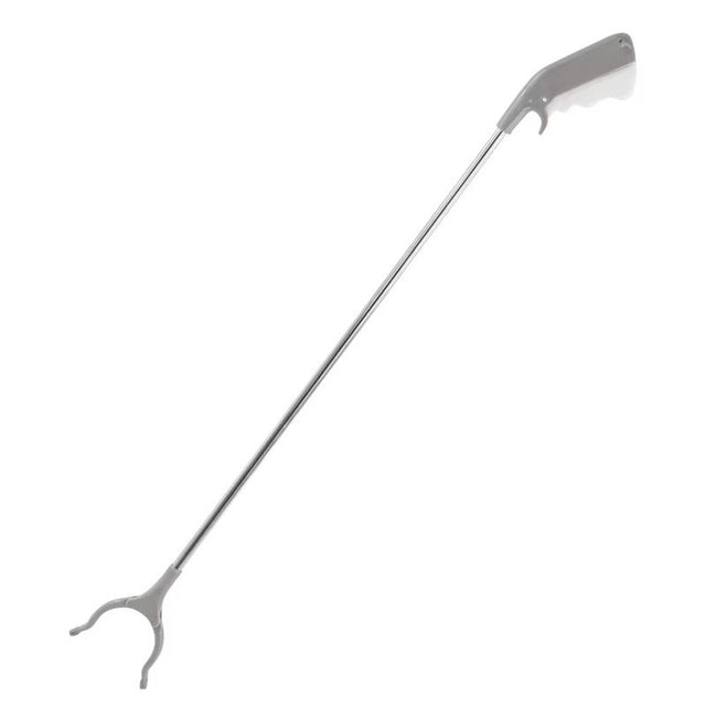 Cleste pentru Colectarea Deseurilor, Flippy, din Metal si Plastic, 96.5 cm, Fara Maini Murdare, Gri - vivimall.ro