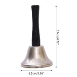 Clopotel De Craciun Metalic, Maner Din Lemn, Circumferinta 6.5 Cm, Lungime 12 Cm - vivimall.ro