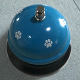 Clopotel Metalic Multifunctional, Flippy, Alastru cu Imprimeu Labuta Alba, 7.5x7.5x6.5 cm, Dresaj, Receptie, Restaurante