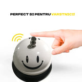 Clopotel Metalic Multifunctional, Cu Imprimeu Smiley Face, Receptie, Restaurant, Cafenele