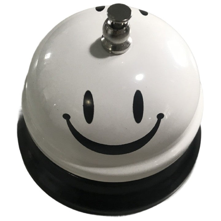 Clopotel Metalic Multifunctional, Cu Imprimeu Smiley Face, Receptie, Restaurant, Cafenele