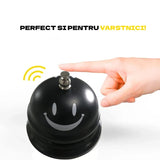Clopotel Metalic Multifunctional, Cu Imprimeu Smiley Face, Receptie, Restaurant, Cafenele