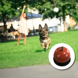 Clopotel Metalic Multifunctional, Flippy, Portocaliu cu Imprimeu Labuta Alba, 7.5x7.5x6.5 cm, Dresaj, Receptie, Restaurante