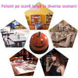 Clopotel Metalic Multifunctional, Cu Imprimeu Smiley Face, Receptie, Restaurant, Cafenele