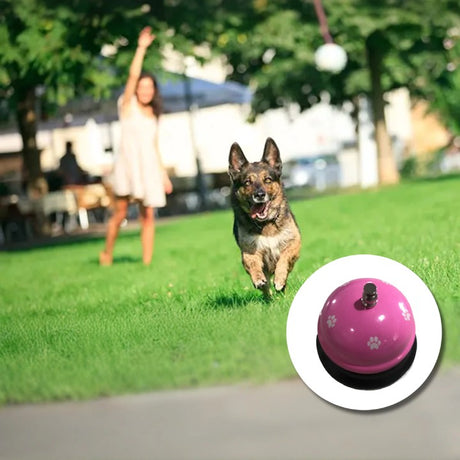 Clopotel Metalic Multifunctional, Vivimall, Roz cu Imprimeu Labuta Alba, 7.5x7.5x6.5 cm, Dresaj, Receptie, Restaurante - vivimall.ro