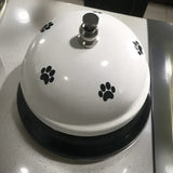 Clopotel Metalic Multifunctional, Flippy, Alb cu Imprimeu Labuta Neagra, 7.5x7.5x6.5 cm, Dresaj, Receptie, Restaurante