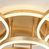 Lustra Led Cu Telecomanda Riga Lilith, 3 Cercuri, Lumina Rece/Calda/Neutra, Dimabila - vivimall.ro
