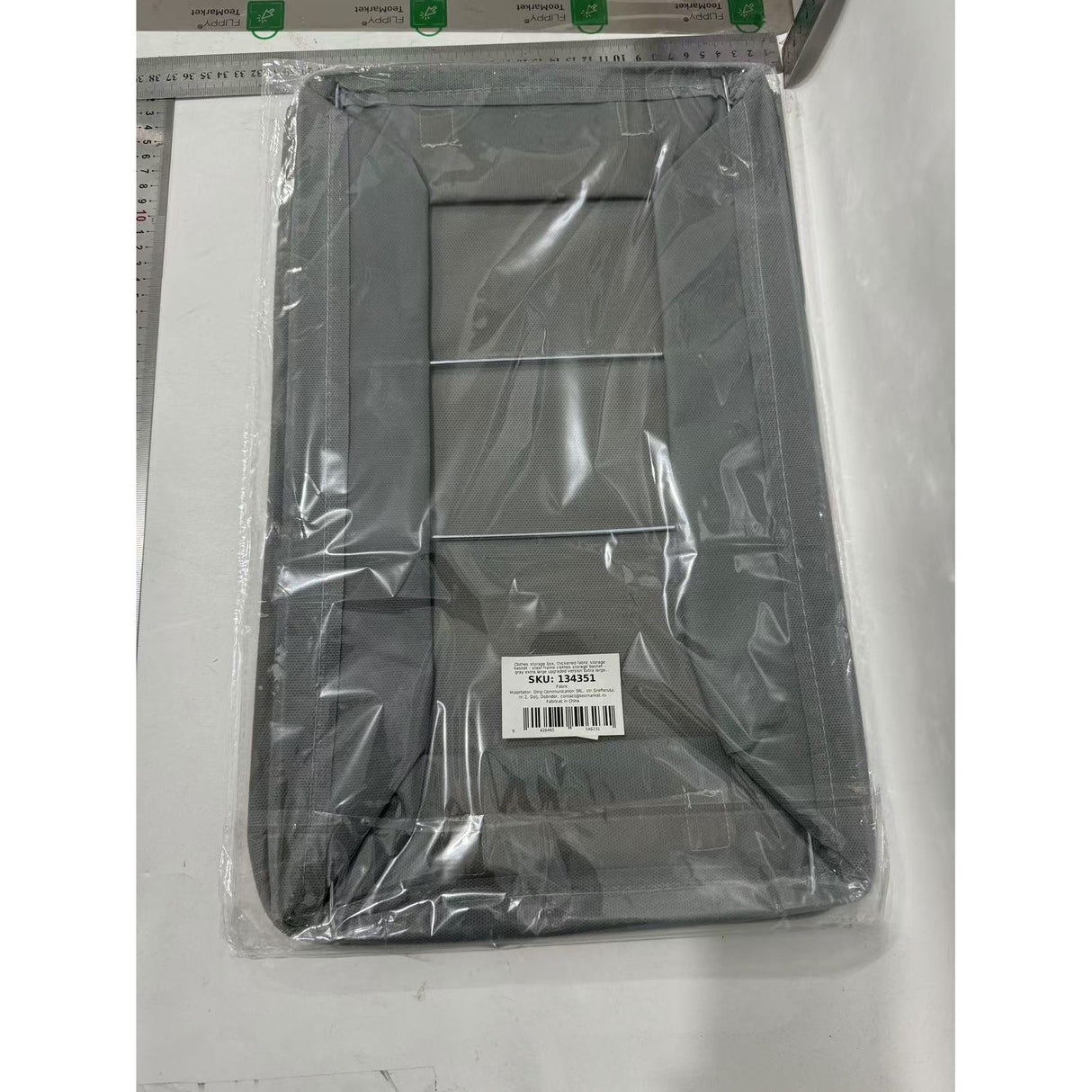 Cutie Depozitare Pentru Haine, Lucruri, Din Textil Cu Cadru Metalic, Manere Laterale, Forma Dreptunghiulara, Volum 26 L