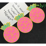 Suport pentru Pahar, Vivimall, Model Ananas, din PVC, 12 x 9 cm, Rezistent la Caldura, Roz - vivimall.ro