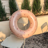 Colac De Inot Gonflabil Pentru Copii, Portocaliu, Model Cu Cirese, Diametru 66 Cm - vivimall.ro