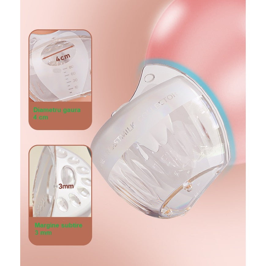 Colector De Lapte Matern, Din Silicon Safety, Anti-Debordare, 80 Ml - vivimall.ro