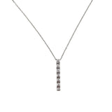 Colier Argint 925, Bagheta Cu Zirconii 40 Cm