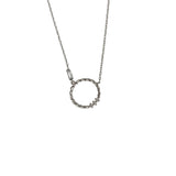 Colier Argint 925, Cerc Rasucit Cu Zirconii 41 Cm