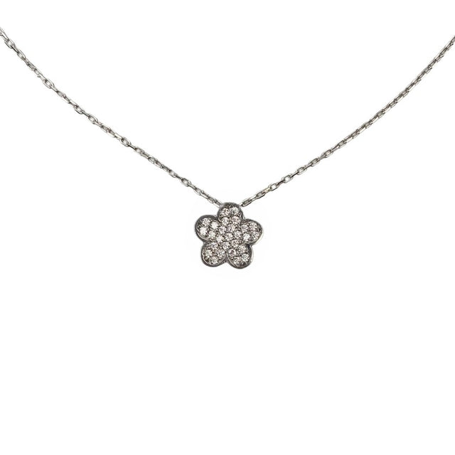 Colier Argint 925 Floare Zirconii 40 cm - vivimall.ro