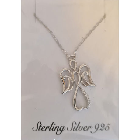 Colier Argint 925 Inger Impletit, cu Zirconiu, Alb - vivimall.ro