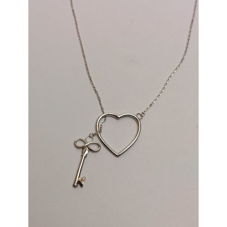 Colier Argint 925 Inima si Cheie, Jolie Silver, 2.3g, 2 cm x 2 cm