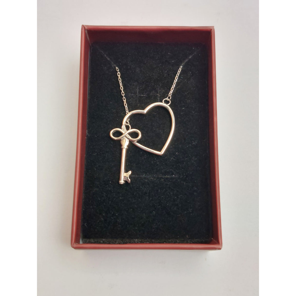 Colier Argint 925 Inima Si Cheie, Jolie Silver, 2.3G