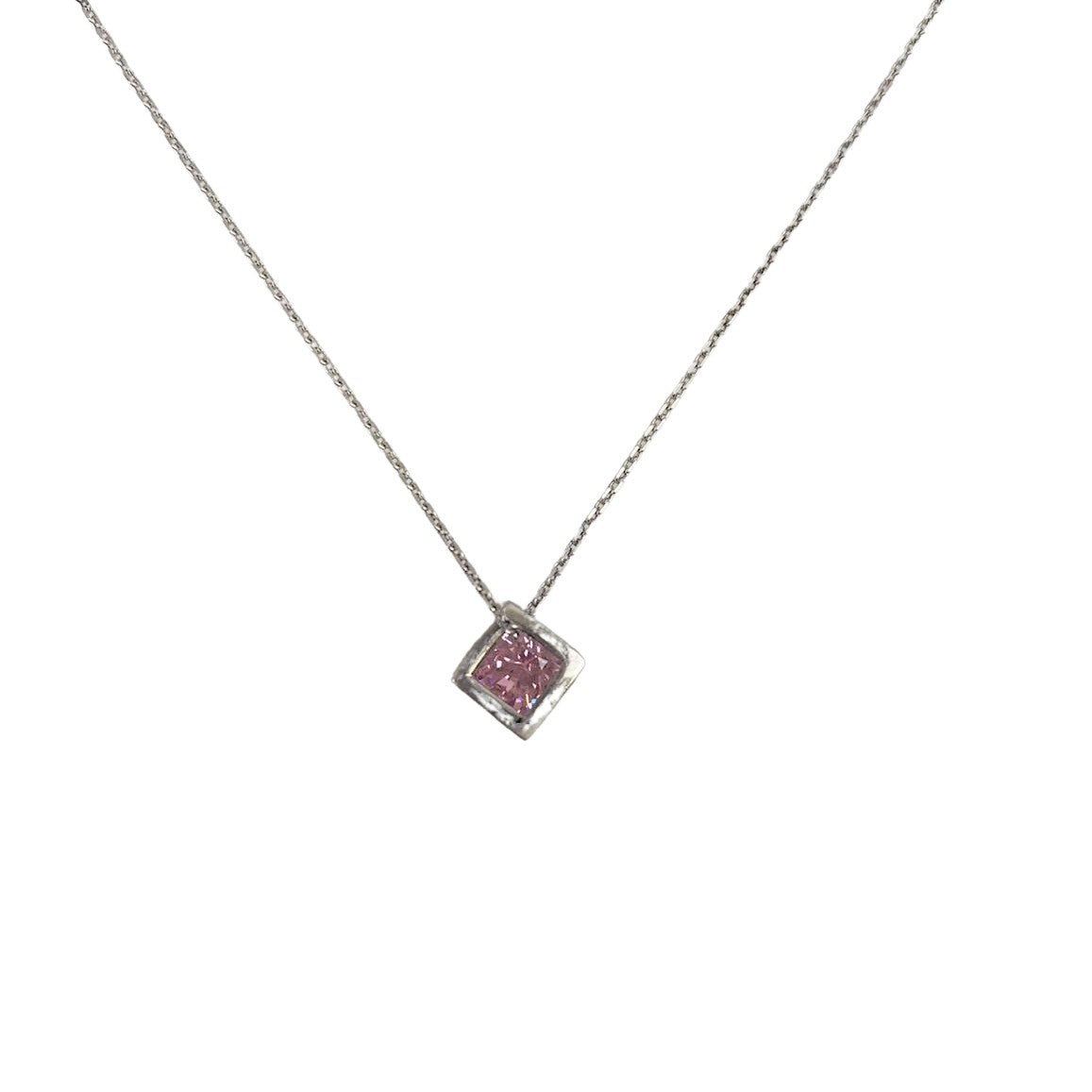 Colier Din Argint 925, Cub Cu Zirconiu 40 Cm
