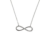 Colier Din Argint 925, Infinit Cu Zirconii 40 Cm